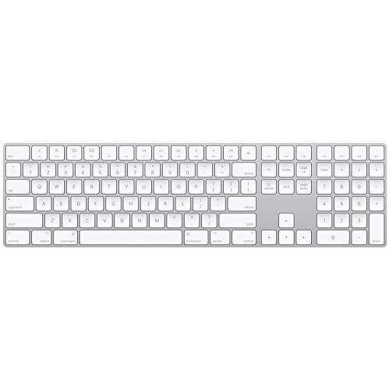 Apple Wireless Bluetooth Magic Keyboard with 10 Key Numeric Keypad - A1843 (MQ052LL/A) - Silver-The Refurbished Apple Store