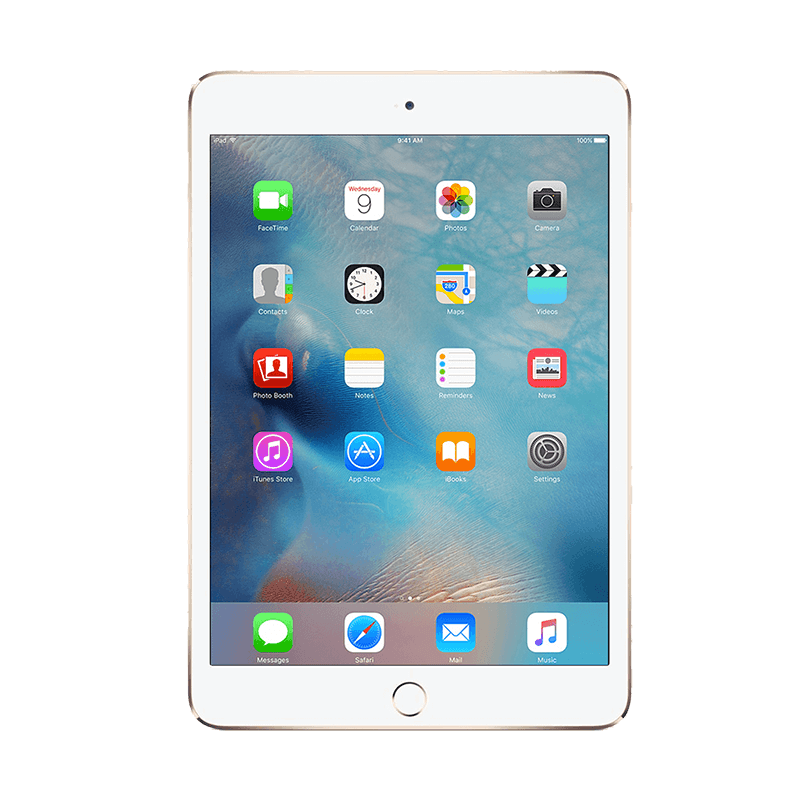 Apple iPad Mini 4 Tablet with Retina Display - 128GB - Unlocked (Gold)-The Refurbished Apple Store